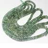 Natural Moss Aquamarine Smooth Polished Roundel BeadsLength is 7 inches and Size 5mm to 6mm approx. These are 100% genuine aquamarine beads. Moss Aquamarine is green color variety of Beryl Gemstone species with green shimmery inclusions and many nautral inclusions. 
